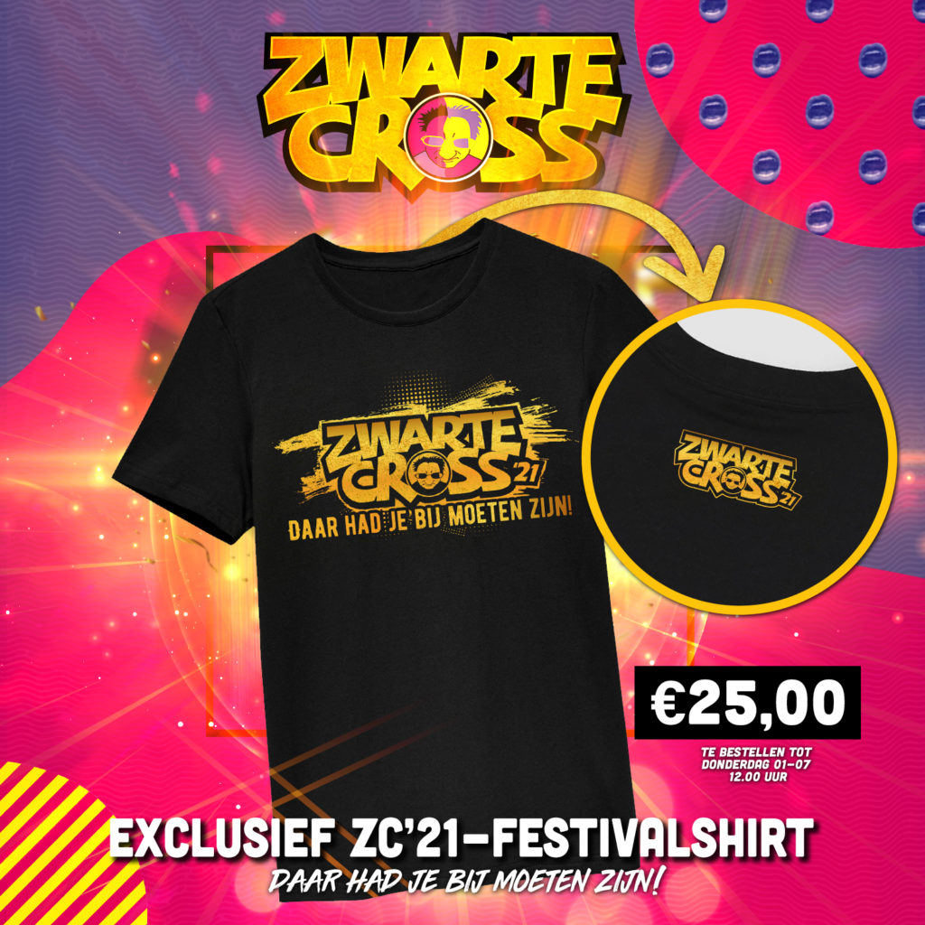 Zwarte cross top t shirt
