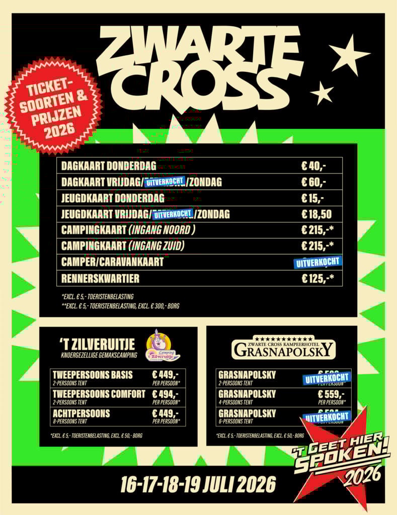 Tickets Zwarte Cross 2026